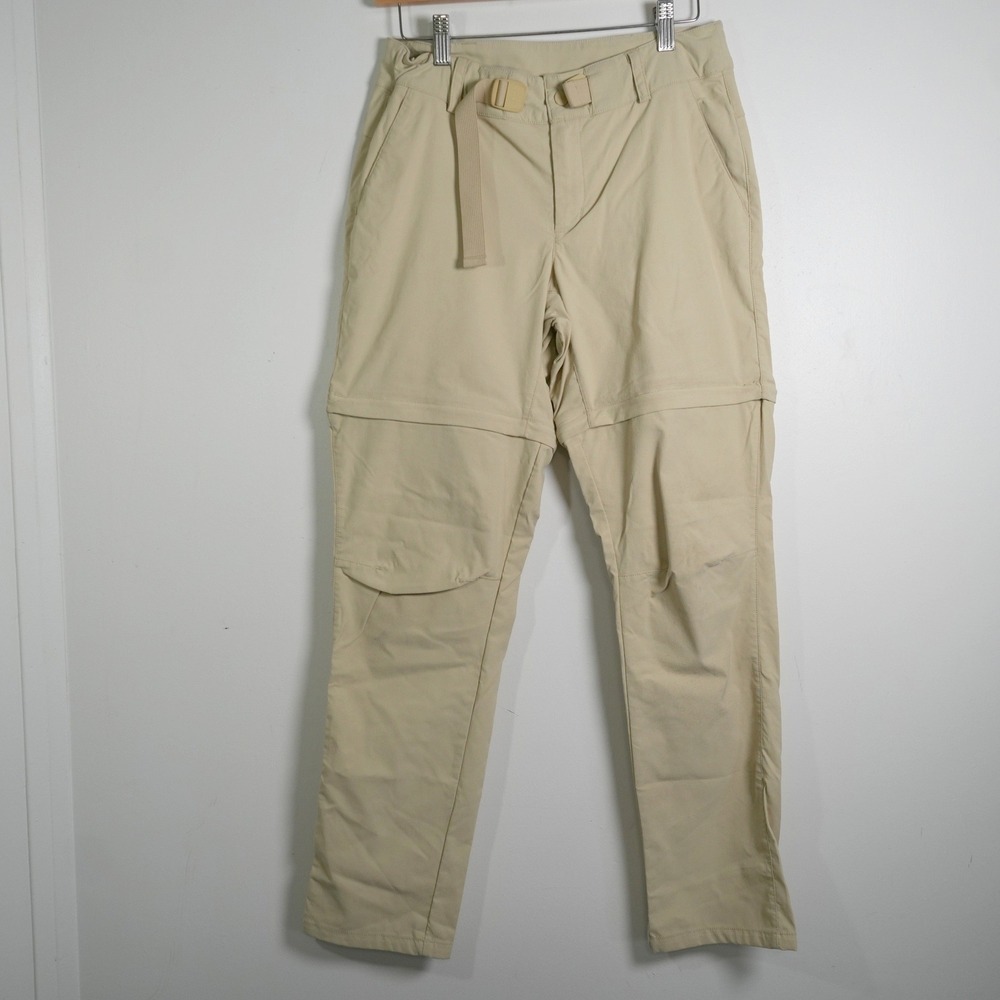 The North Face Paramount Convertible Pants Womens 4 Tan Hiking Zip Off NF0A4CK9